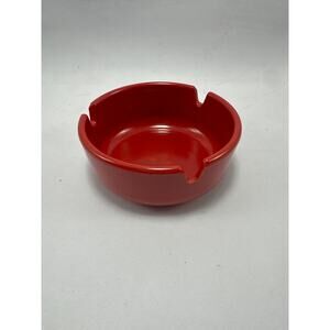Dealers Choice Ashtray Red Round‎ Ceramic Tabletop Cigarette Holder Japan